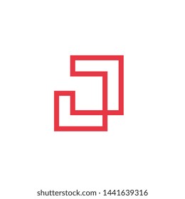 Initial Alphabet J Logo Concept,Continous Line Drawing Style, Vector Monoline Logo - vector