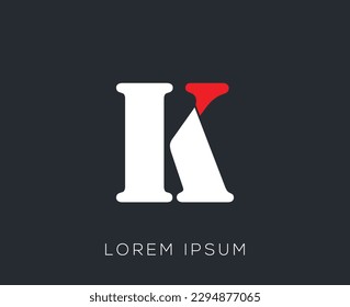 Plantilla inicial de diseño de logotipo "K"