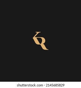 Initial Alphabet KR Logo Design vector Template. Abstract Letter KR Linked Logo
