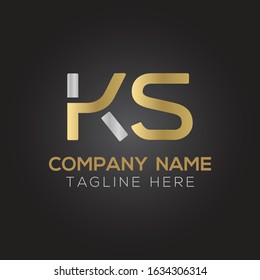 Initial Alphabet KS Logo Design vector Template. Linked Letter KS Logo Vector