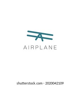 initial of alphabet letter A airplane