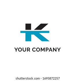 Letra INICIAL ALPHABET k LOGO SIMPLE