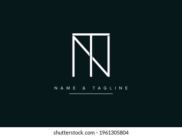Initial Alphabet letter Logo icon NT or TN