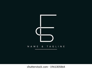 Initial Alphabet letter Logo icon FS or SF
