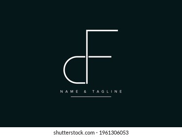 Initial Alphabet Letter Logo Symbol CF oder FC
