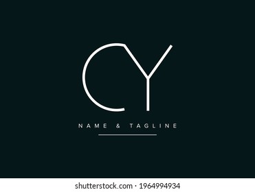 Initial Alphabet letter Logo icon CY or YC