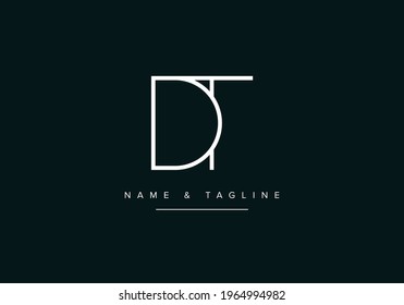 Initial Alphabet letter Logo icon DT or TD