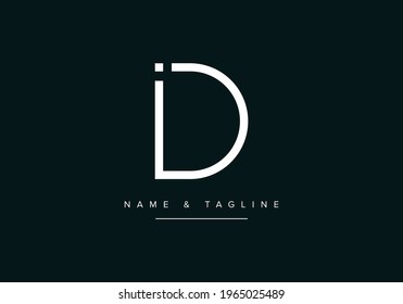Initial Alphabet letter Logo icon DI or ID