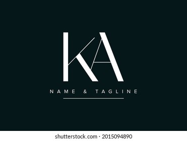 Initial Alphabet letter Logo icon KA or AK