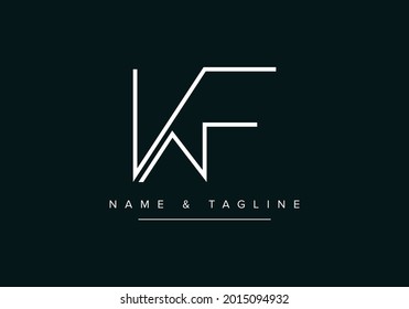 Letra alfabética inicial icono de logotipo KF o FK