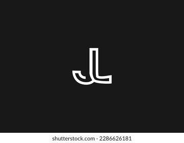  Letras alfabéticas iniciales Diseño del logotipo de JL