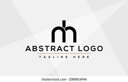 Diseño inicial del logotipo del alfabeto MH. Concepto de letra monograma e ilustración vectorial.