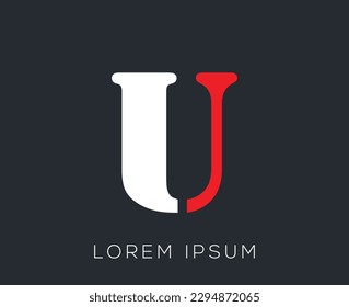Initial Alphabet 'U' Logo Design Template