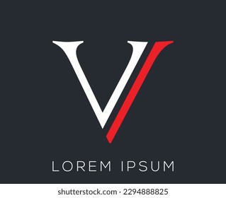 Vorlage für das erste Alphabet-Logo "V"