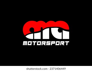  initial ama motorsport vector logo design