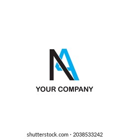 initial ANA or NA logo with a mix of light blue and black, great for company logos or game logos