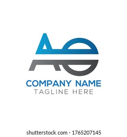 Initial AO Letter Logo With Creative Modern Business Typography Vector Template. Creative Linked Letter AO Logo Design