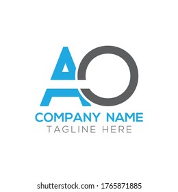 Initial AO Letter Logo With Creative Modern Business Typography Vector Template. Creative Linked Letter AO Logo Design