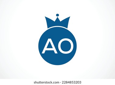 Initial AO Letter logo design, Vector design concept