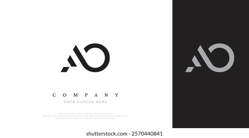 Initial AO Logo Design Vector 