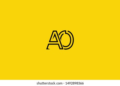 Initial AO OA Letter Logo Design Vector Template. Creative and Minimal Alphabet O A Letters icon Illustration.