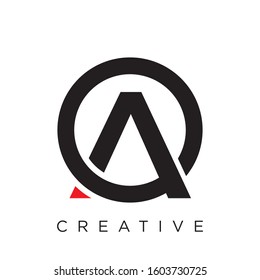 Initial AO OA modern monogram and elegant logo design