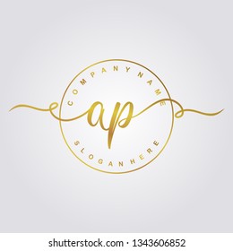 Initial AP handwriting logo