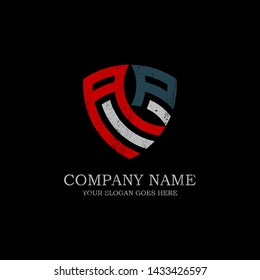 Initial AP letter logo Inspiration, vintage retro, rustic shield logo design template