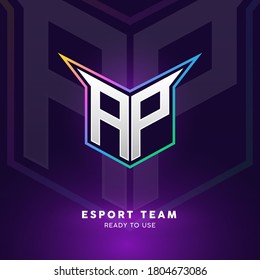 Initial AP logo design with strong shape, Logo for game, esport, initial gaming, community or business.