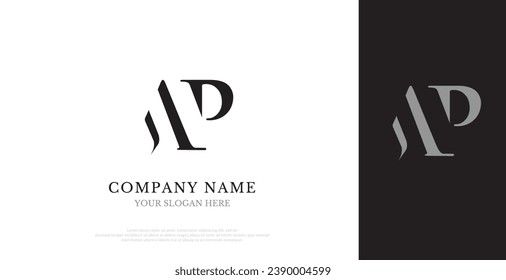 Initial AP Logo Design Vector 