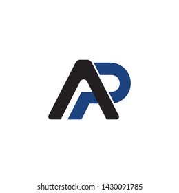 Initial AP, PA, creative text logo business template icon design