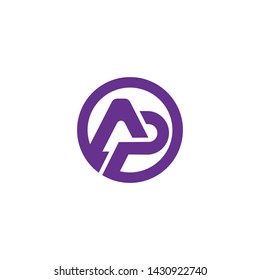 Initial AP, PA Logo for business icon template vector