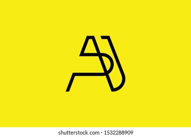 Initial AP PA modern monogram and elegant logo design, Professional Letters Vector Icon Logo on yellow background.