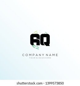 Initial AQ abstract logo design vector.