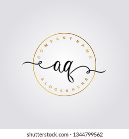 Initial AQ handwriting logo
