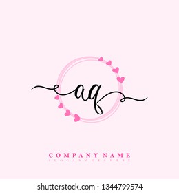 Initial AQ handwriting logo