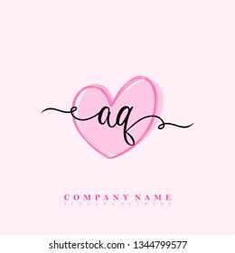 Initial AQ handwriting logo