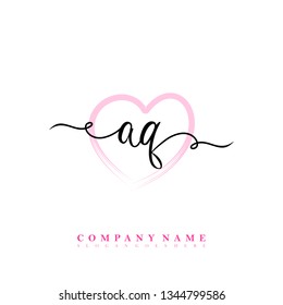 Initial AQ handwriting logo