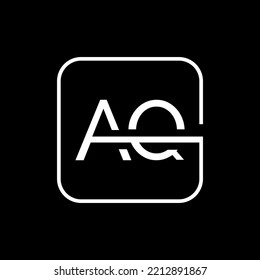 Plantilla vectorial de diseño del logotipo de la carta AQ inicial. Ilustración del vector de diseño del logotipo de la carta creativa AQ.
