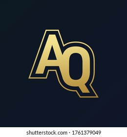 AQ inicial con diseño de logotipo de esquema