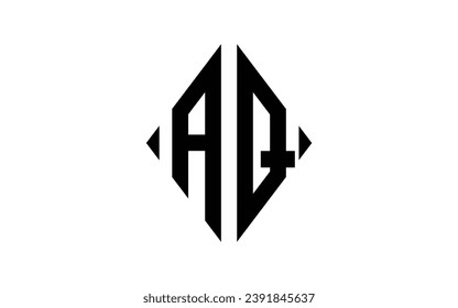 Initial AQ QA modern monogram and elegant logo design
