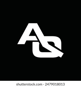 Initial AQ Simple Geometric Business Design Logo