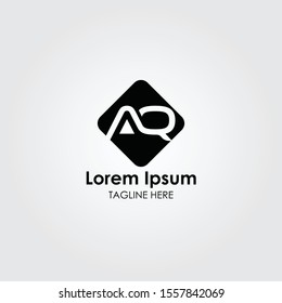 Initial AQ Square Letter logo Vector design. AQ letter logo design