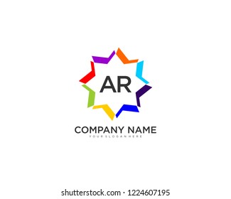 initial AR Business Logo vector