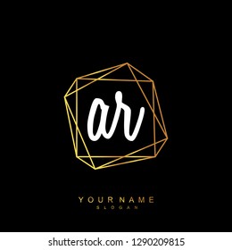 Initial AR handwriting logo vector