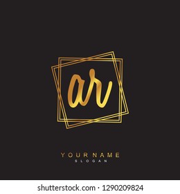 Initial AR handwriting logo vector