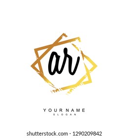 Initial AR handwriting logo vector