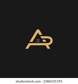 Initial AR Home Logo Design vector Template Abstract Letter AR Linked Logo,
