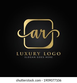 Initial AR-Buchstaben Logo Design Vektorvorlage. Design des Creative Luxury Letter AR-Logos