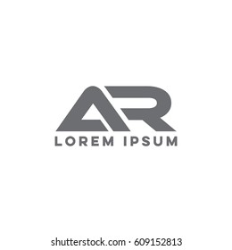 initial AR logo design